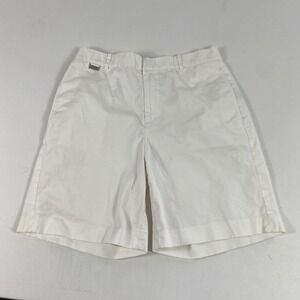 Lauren Active Ralph Lauren Shorts Womens 8 White Bermuda Twill Stretch Pockets
